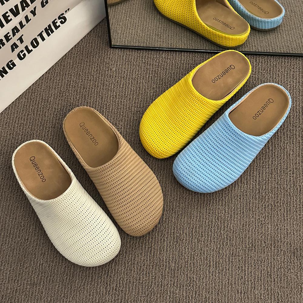 2025 New Fashion Summer Women Shoes Breatherable Ladies Sandals Light Soft Comfortable Flats Shoes Outdoor Daily Slippers