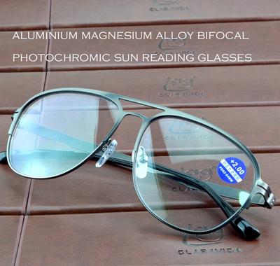 Clara Vida Special Function Photochromic In Sun Turn Black Lenses Bifocal Reading Glasses Sunglasses +1 To +4