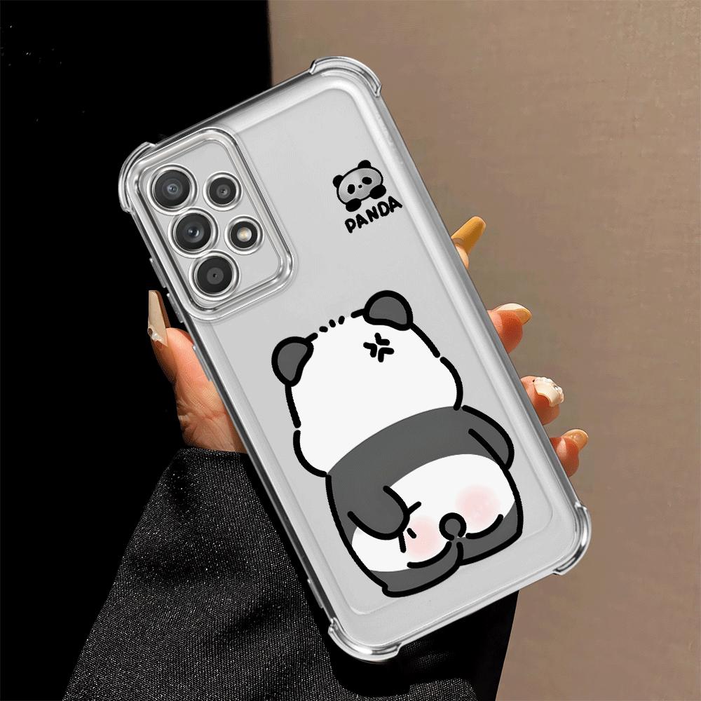 Cartoon Cute Panda Phone Cover Case for Samsung Galaxy A16 A52 A17 A33 A35 A36 A24 A13 A25 A26 A21s A15