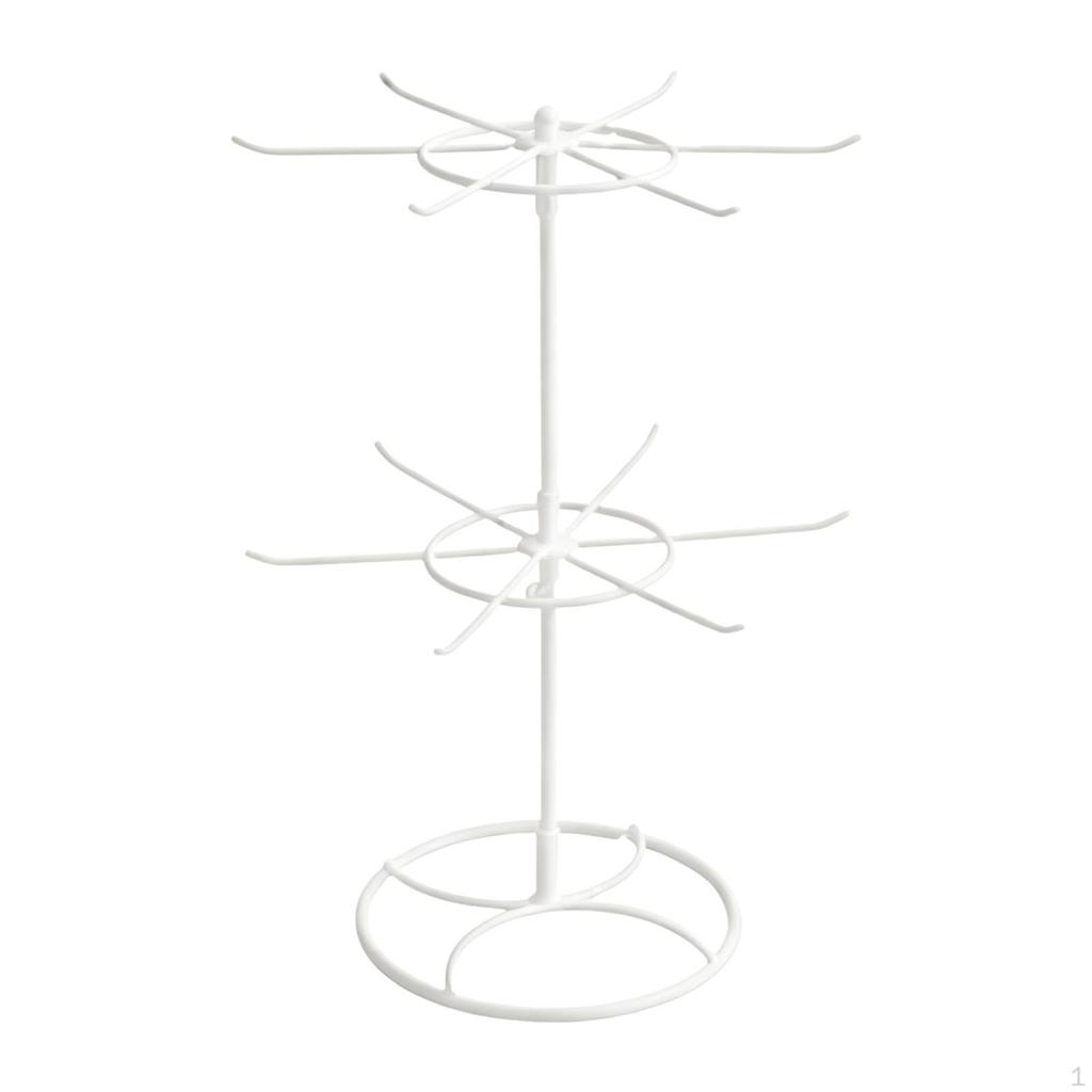 2 Tier Keychain Display Stand Earring for Earrings Exhibitions Necklace