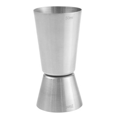 Double-sided Steel Alcohol Measuring Cup 25 50 Ml Hendi 596722