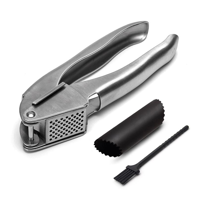 Lis na česnek, drtič česneku z nerezové oceli 304, odolný proti korozi, odolný mlýnek na česnek se čtvercovým otvorem, kuchyňské náčiní