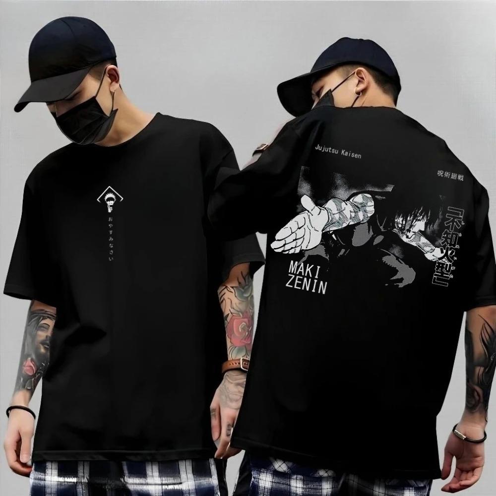 Demon Slayer Akaza (Upper Rank 3) Soryu Style Blood Demon Art Oversized Graphic T-Shirt, Anime Streetwear Tee, Unisex Casual Top