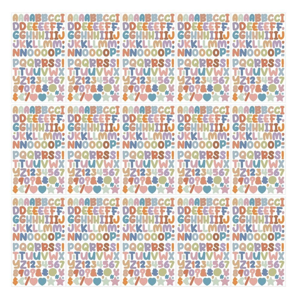26 Letter Number Cartoon Letter Sticker 0.5 inch 26 Letter Number Stickers Hand Ledger Materials