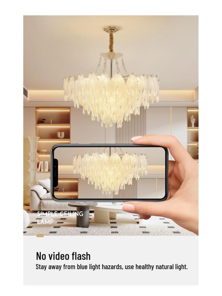 Modern Luxury Crystal Chandelier: Warm, Romantic Lighting for Living Room, Master Bedroom, or Children's Room