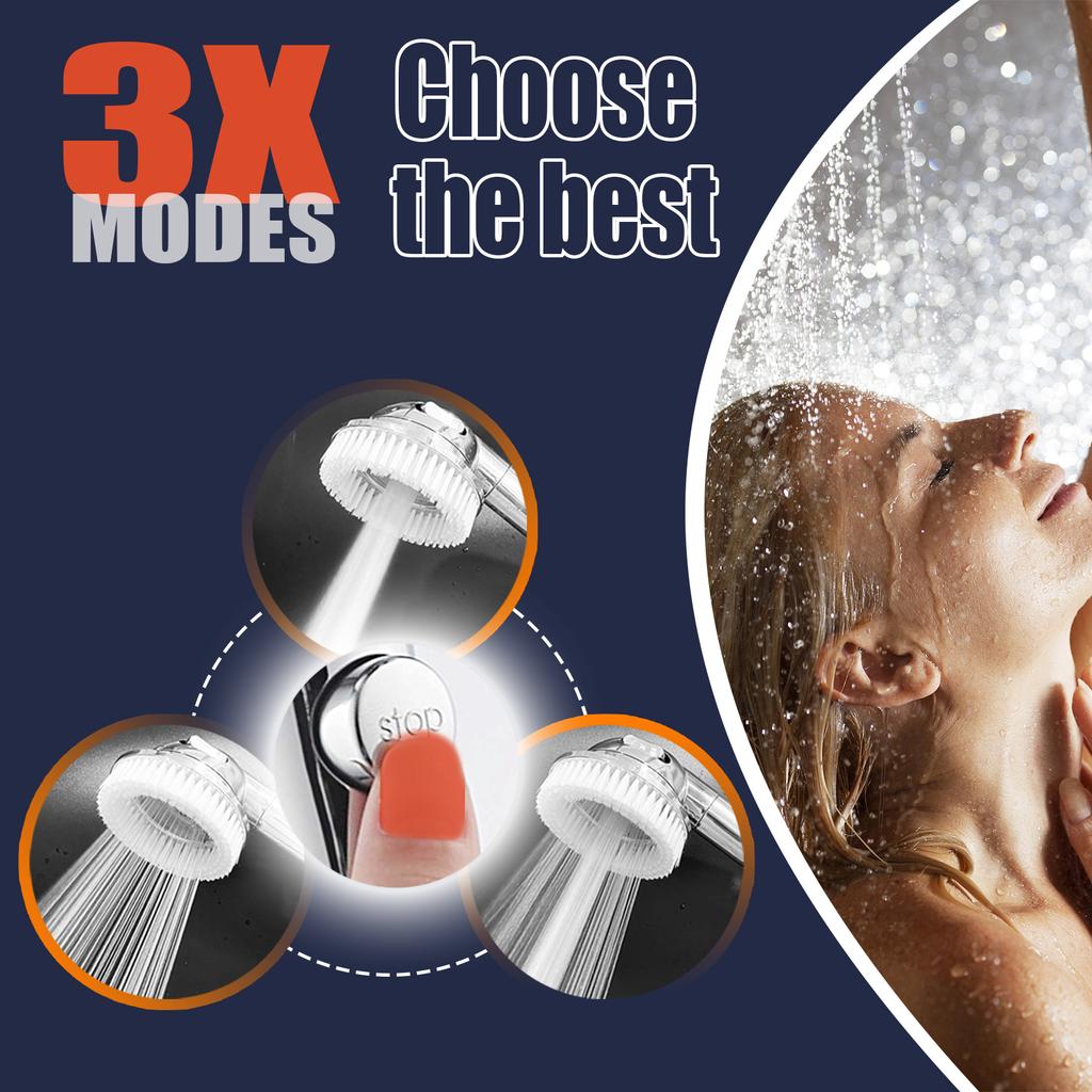 ZHIYAN Filter Hand Held Shower Head Message High Flow Handheld Showerhead Wall Hanging for Hotel Apartment Home Project