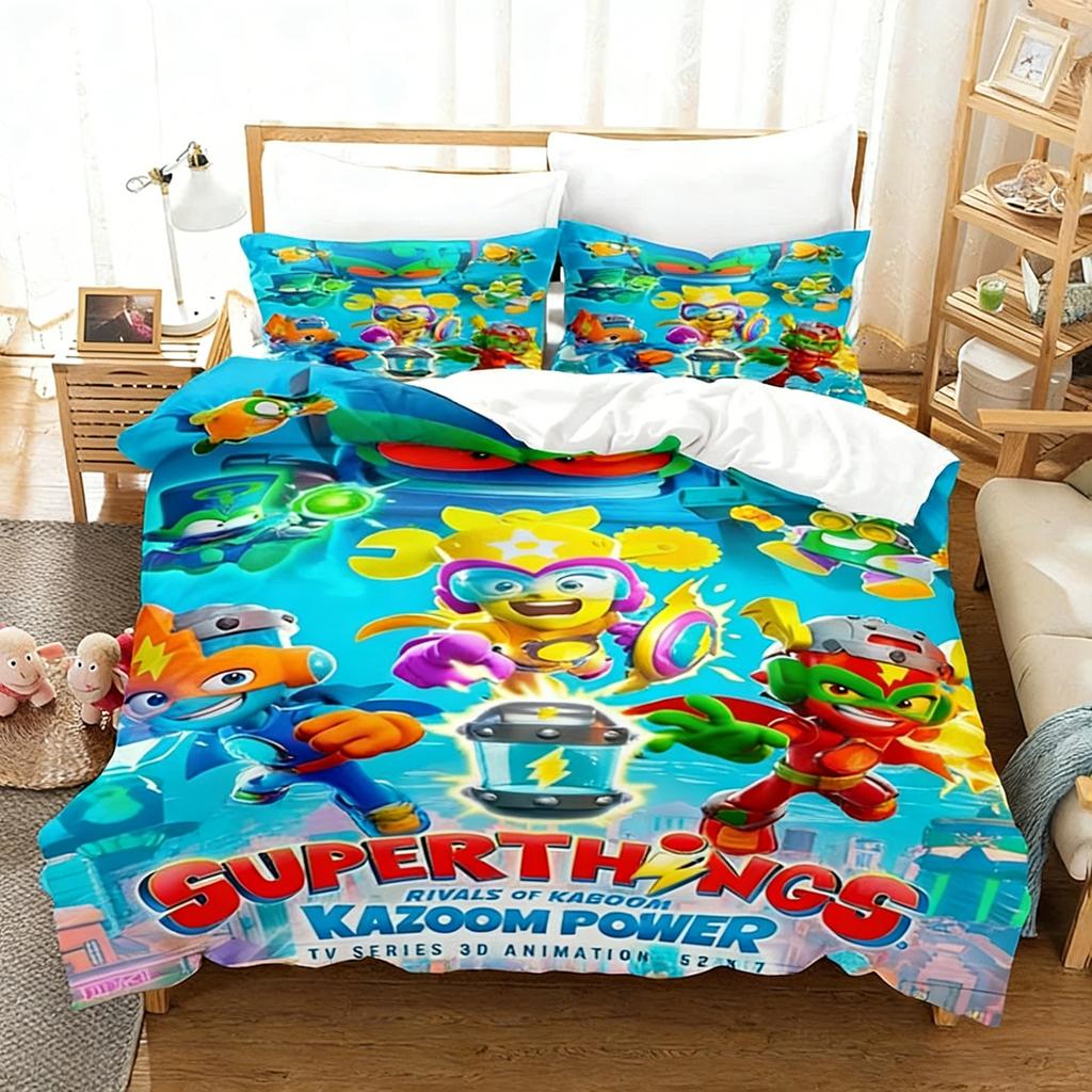 Super Zings Duvet Cover Pillowcase Bedding Set Adult Boy Girl Bedroom Decoration Children Gift Single Double Large Size
