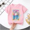 2026 New  K-POP Saja Boys Print Short-Sleeved Spring Summer Clothing for Boys and Girls Cute Polyester T-shirt for Boys and Girls