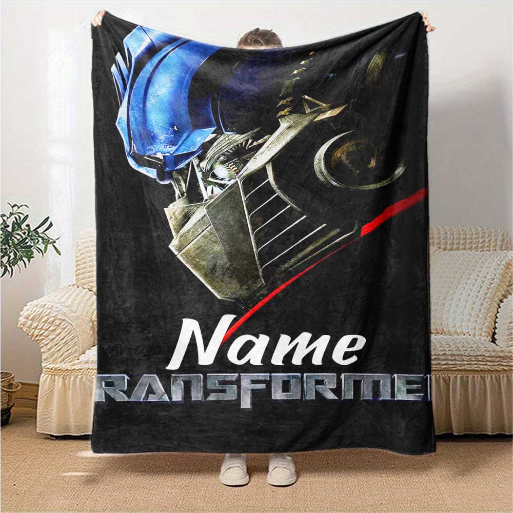 Love Transformers (20) Customize Your Name Blanket Cozy Personalized Blanket Soft & Cozy Great for Home Decor Chair Picnics Living Room