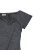 Soheul Mist Off-Shoulder Snap T (Charcoal)