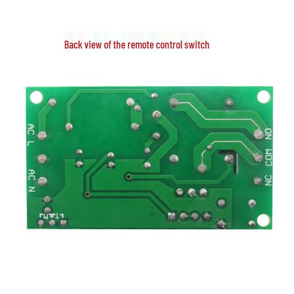 220V Single-Channel Wireless Light Switch with 2-Button Remote