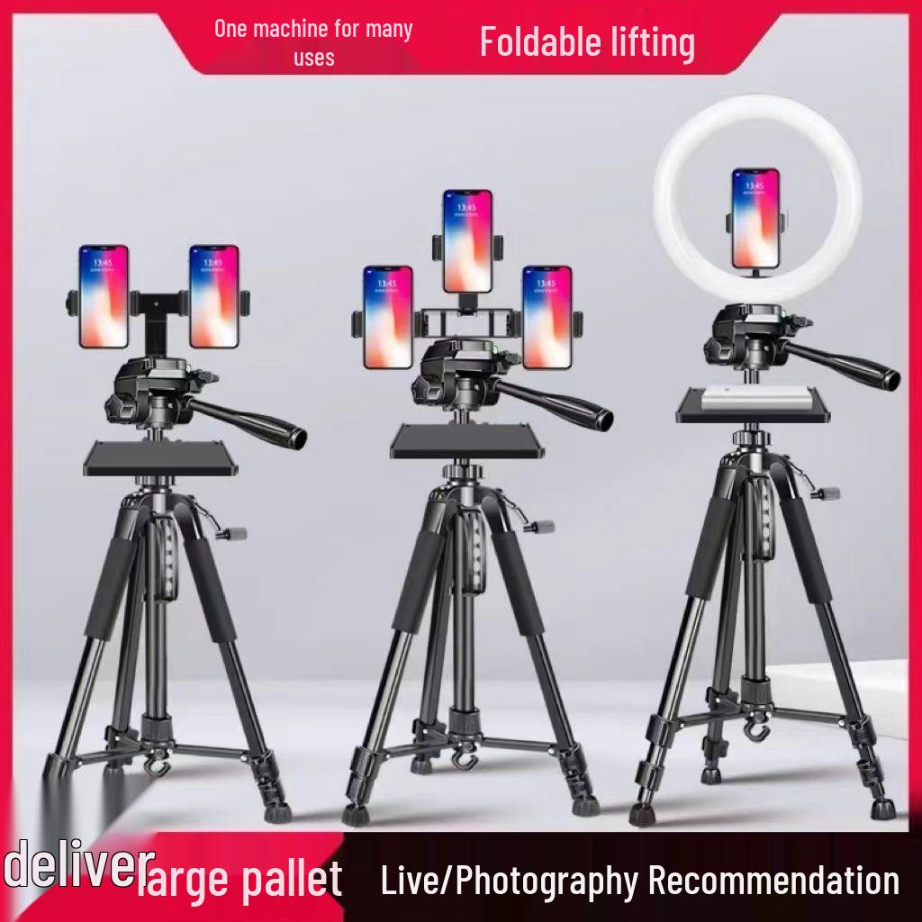 Universal SLR Camera & Phone Tripod with Macro Stabilizer for Photography & Live Streaming