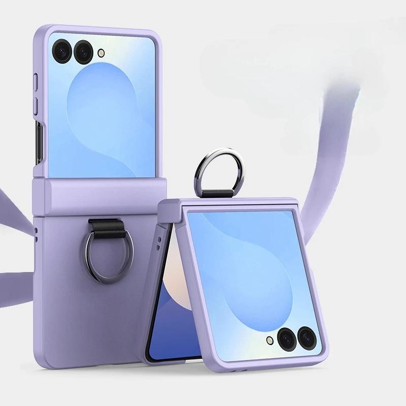 Samsung Galaxy  Z Flip  7 6 5 4 3 ZFlip7 FE All Inclusive Hinge ProtectiveShockproof Cover Ring Folding Phone Case