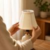 6 Pieces Attach-on Lampshade Bamboo-Textured Textile Small
