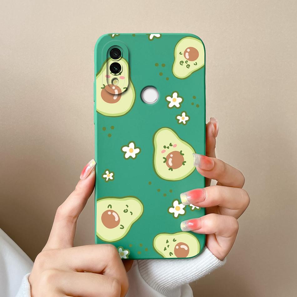 Case Cover For Redmi 7 Cartoon Soft Smooth Liquid Silicone Full Protection Anti Choc Phone Cover For Xiaomi Redmi7 Bumper Fundas
