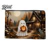 Makeup Storage Bag Halloween Bag Scratch Resistant Durable Canvas Cute Printed Zipper Toiletry Pouch for Cosmetics And Stationery Washable Cosmetic