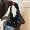 2025 New European and American Fashion Sequined Shoulder Bag Versatile Large Capacity Messenger Bucket Bag Tide