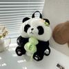 Large Capacity Panda Shaped Design Backpack Animal Doll Plush Schoolbag  Kids Playing Supplies