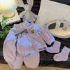 Plush Sets Children Autumn Winter Warm Fleece Suits Baby Thickened Cardigan Pants Outfits Boys Girls Homewear