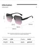 Metal Half Frame New Cut Edge Fashion Sunglasses Instagram Popular Street Photography Sunglasses 1204