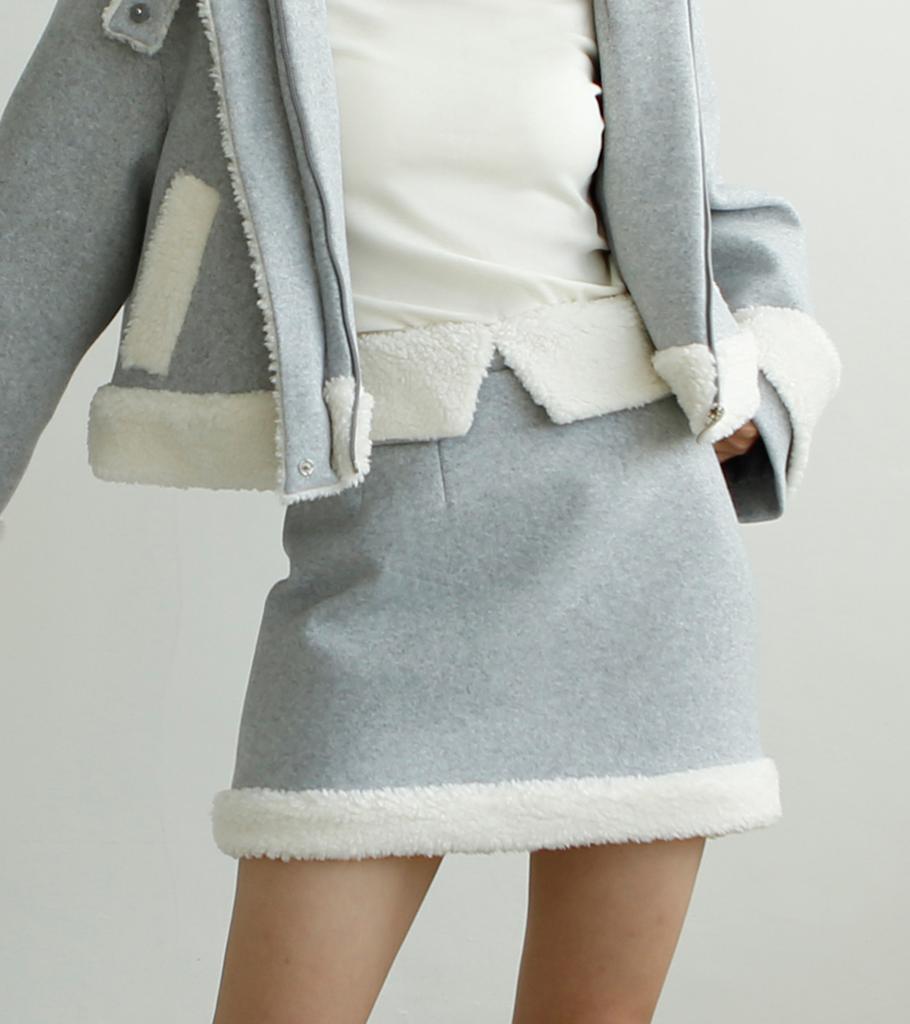 Robietti Hazel Wool Skirt (Grey)
