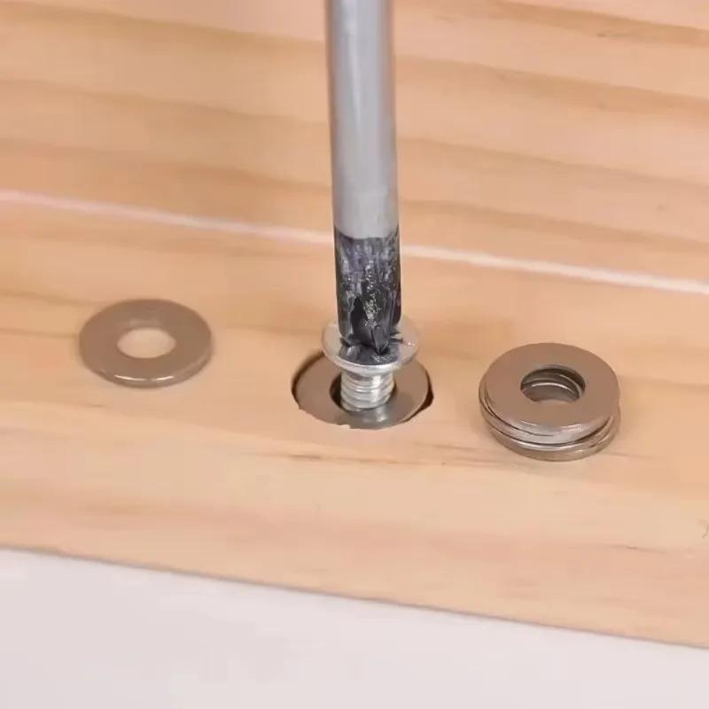 80-360Pcs Stainless Steel Washer Assortment Kits Metal Screw Flat Washers Rings Plain Gaskets Fasteners for Screws Bolts M2-M12