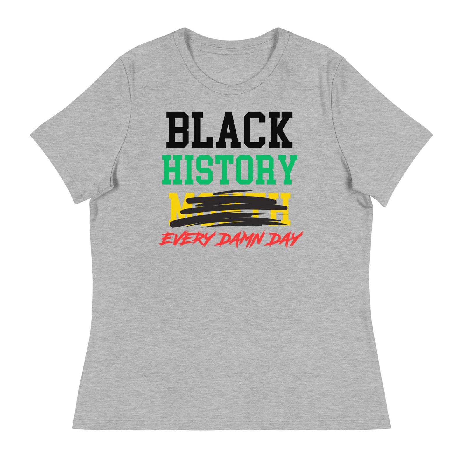 Celebrate Black History Every Day - Inspirational Women’s Relaxed Quote T-Shirt 4XL
