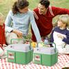 Small Cooler Large Capacity Portable Camping Cooler With Temperature Display Multifunctional Insulated Leakproof Camp Kitchen