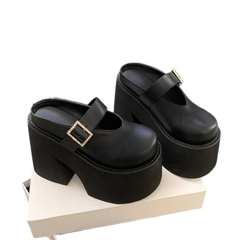 New Style Popular Women's Slippers for Large-sized Women Wear Slippers of Size 34-43 Summer 11cm Thick-bottomed Zapatos Mujer