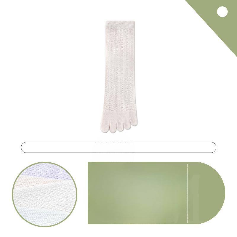 Summer Socks for Women: Thin Mesh Mid-calf Socks, Summer Five-finger Pilates Socks, Thigh-high Socks