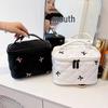 MDNG Embroidered Bow Travel Makeup Bag