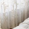 1PC NAPEARL European Style French Luxury Embroidered Sheer Curtain Princess Style White Tulle for Living Room Bedroom and Balcony Window Home Decor