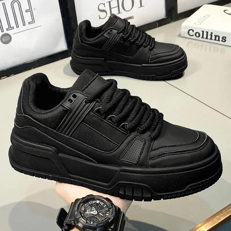Fashion Original Brand Men's Sneakers Fashion Platform Casual Shoe Skateboard Shoes for Men Lace Up Sports Shoes White Black Tenis Shoes