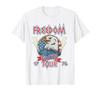 4th of July Born Free Eagle Freedom Tour 1776 Rock Men Women T-Shirt