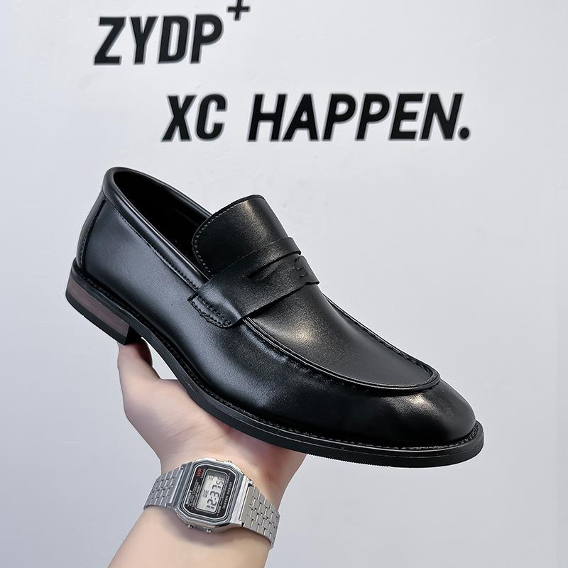 

Retro craft men s one-pedal horse leather loafers, small leather shoes, lazy shoes, driving shoes 24258-A 38 чёрный