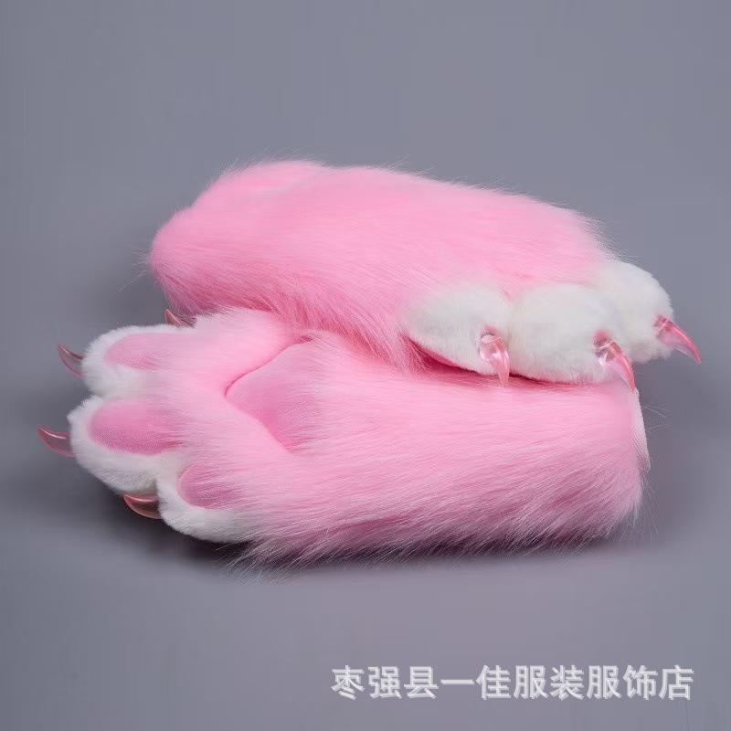 New Finished Animal Claws Squeak with Nails Furry Animal Claws Gloves Colored Cosplay Cat Scratch Gloves Squeak