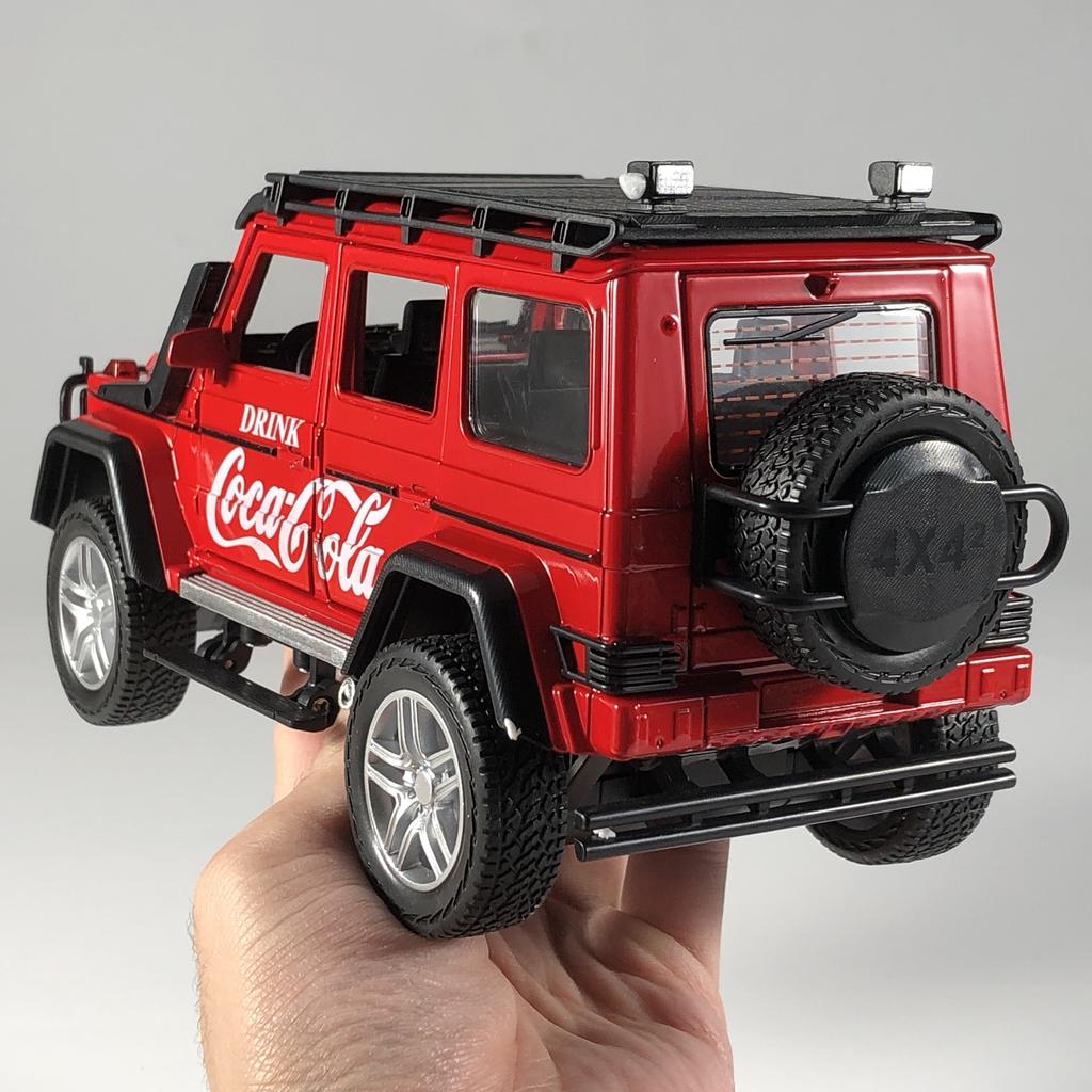 1:24 Benz G550 Coca Cola Off Road SUV Alloy Metal Diecast Model Car Home Decoration & Computer Desktop Ornaments Holiday Present