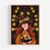Modern Autumn Lovers Pumpkin Winter Forest Illustration Poster and Prints Canvas Printing Wall Art Picture for Living Room Decor