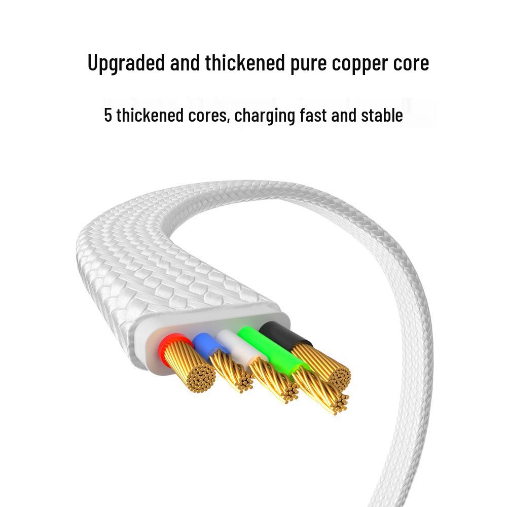 100W Rotating Telescopic 4-in-1 PD Fast Charging Cable with Custom Logo
