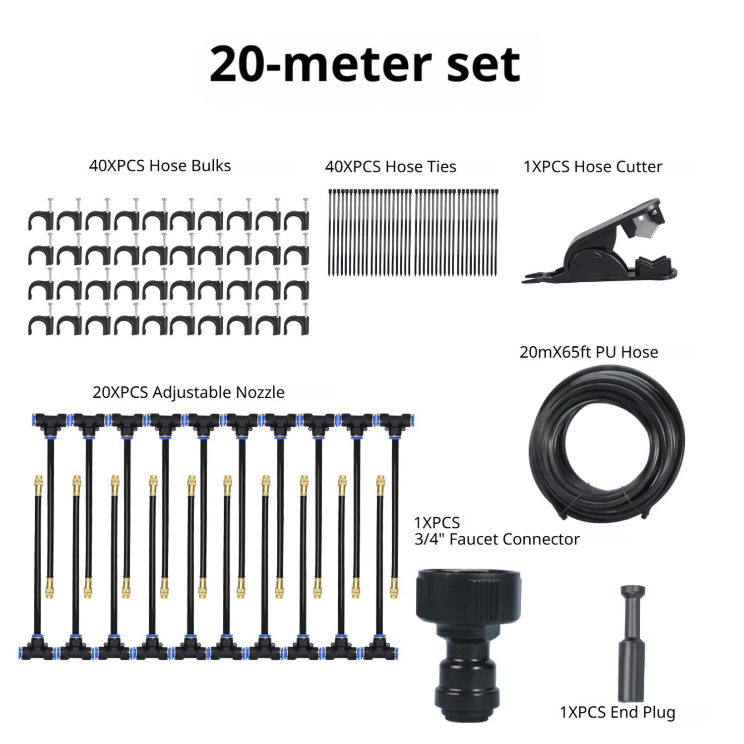 

Автоматическая система полива сада на 360°, модернизированная система полива сада для уличных растений, комплект системы капельного полива с медным распылителем для газонов One Size