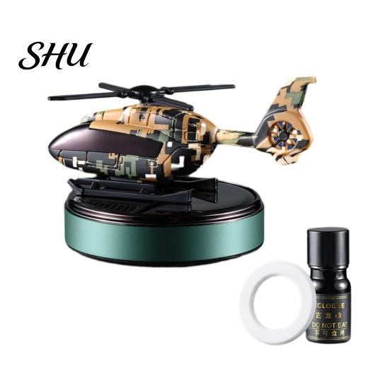 Car Perfume 1 Set Air Freshener Solar Rotating Solid Aromatherapy Helicopter Shape Fragrance Diffuser Ornament Automotive Decoration