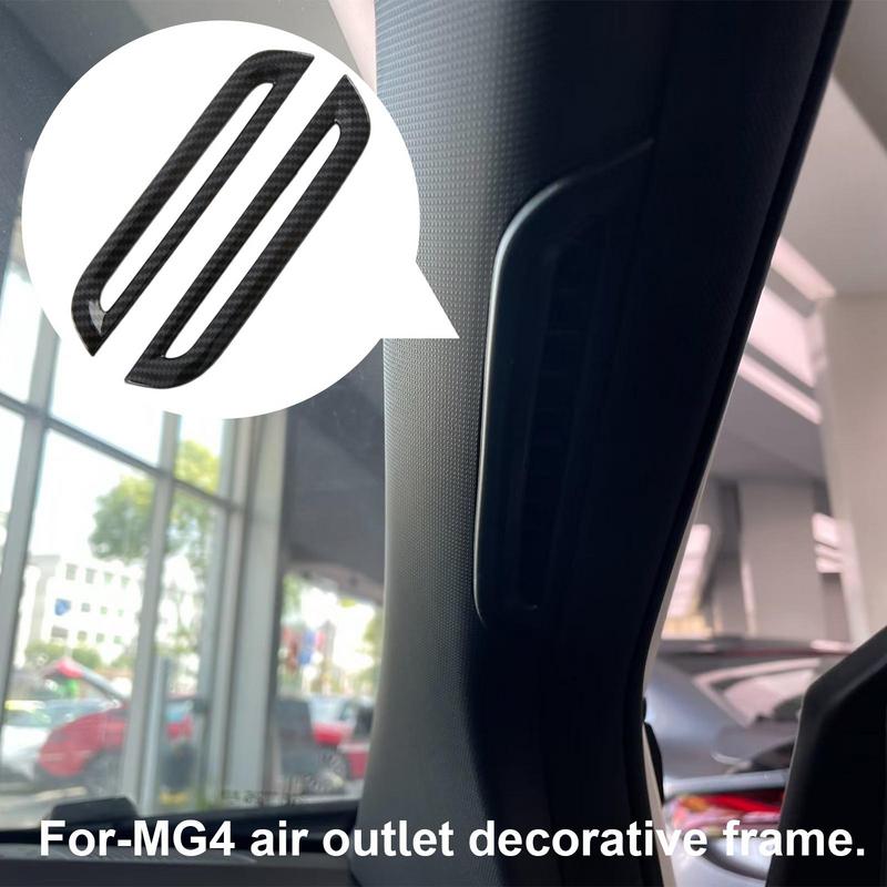 Para MG4 EV 2024 Coche Salida de Aire Lateral del Tablero Cubierta Embellecedora Panel Coche Salida de Ventilación de CA Rejilla Cubierta Protectora Deco Para MG4