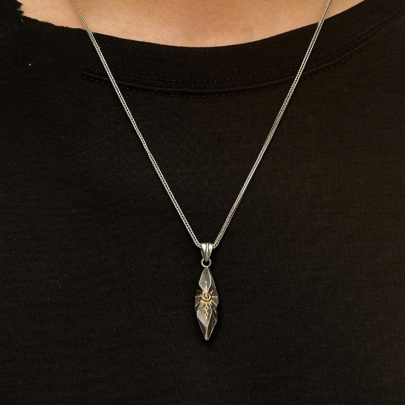 Necklace 'light Luxury Christmas Gift Meteorite High-end Men's Pendant'
