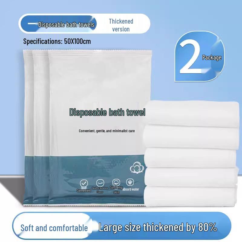 

Compressed Pure Cotton Face & Bath Towels: Thick, Enlarged & Individually Packed for Travel Regular