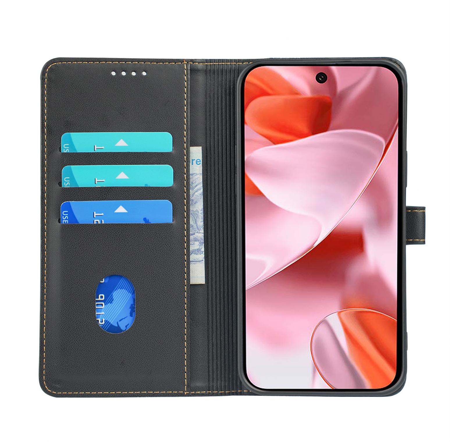 

For Google Pixel 9/Pixel 9 Pro Case Magnetic Clasp Four Leaf Clover Leather Phone Cover Green
