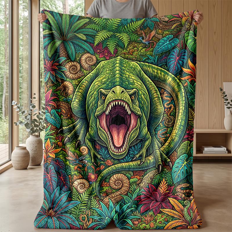 Tyrannosaurus Rex Evolution Theme blanket Lightweight Warm Flannel Blanket Decorative Throw Blanket for Home Decoration