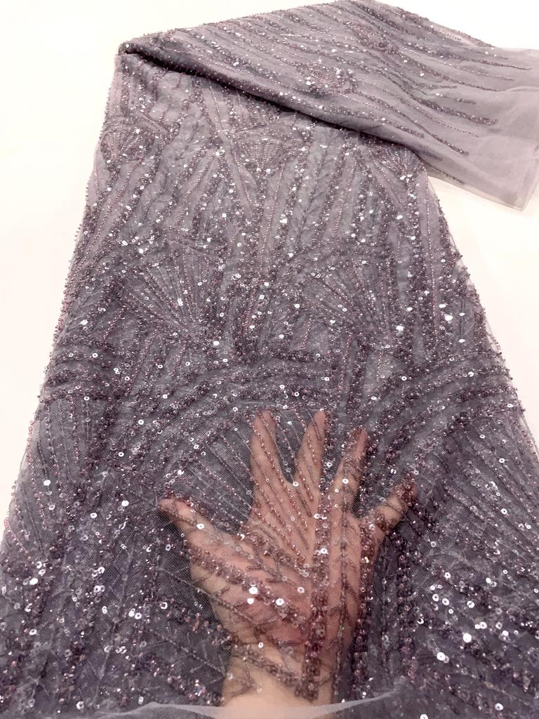 African Lace Fabric 5 Yards Latest Nigerian Laces Fabric High Quality Embroidered Net Fabric Mesh Lace 2025 French Sequins Lace