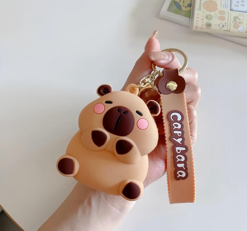 Rozkošná silikonová peněženka na mince s kapybarou - Roztomilý kreslený design pro děti