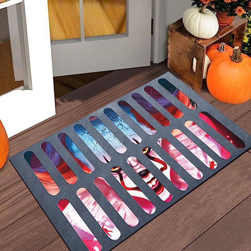 Decorative Clown-Themed Dirt-Resistant Door Mat for Entryway or Living Room