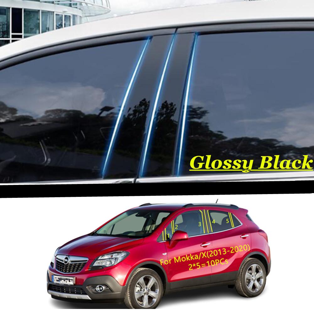 Car TPU/Glossy Mirror Pillar Post Cover For Opel Mokka/X 2013 2014 2015 2016 2017- Door Trim Window Decorative Sticker